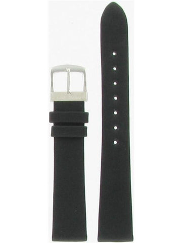 BAND ONLY: Citizen Watch Strap Black Satin Leather 16 MM Part # 59-S50700