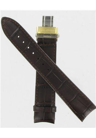BAND ONLY: Citizen Watch Band Brown Leather 20MM Specialty Part # 59-S50443