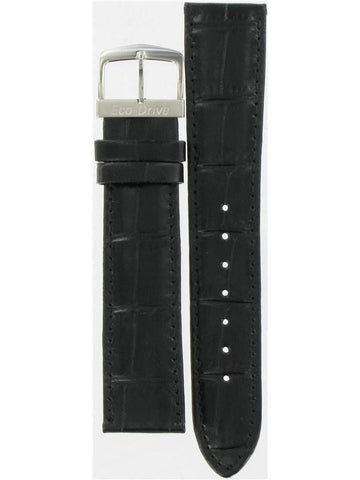 BAND ONLY: Citizen Watch Strap Black Leather 20 MM Part # 59-S51525