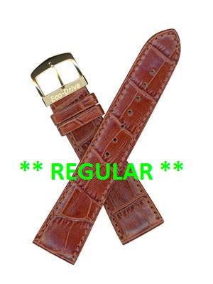 BAND ONLY: Citizen Watch Strap Brown Leather 21 MM Specialty Part # 59-T50050