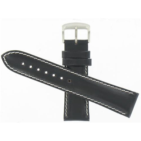 BAND ONLY: Citizen Watch Strap Black Leather 22 MM Specialty Part # 59-T50213