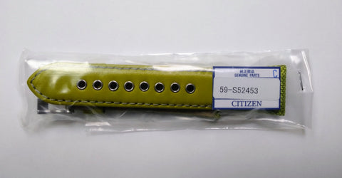 BAND AND PINS COMBO: Citizen Watch Strap Green Nylon 24MM Part # 59-S52453 With Band to Case Pins