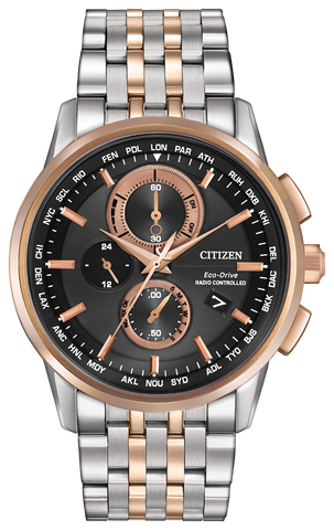 BAND & PINS COMBO: Citizen Watch Bracelet Rose Gold Two Tone Stainless Steel Part # 59-S06226 With Band to Case Pins