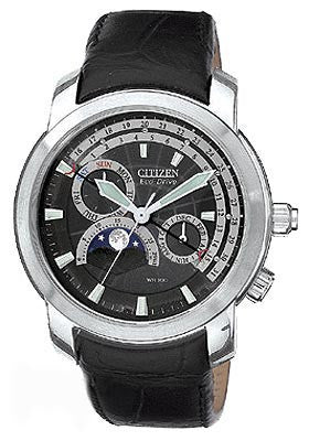 BAND ONLY: Citizen Watch Band Black Leather 20MM Specialty Part # 59-S0785