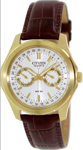 BAND ONLY: Citizen Watch Brown Leather 20 MM Part # 59-S52339